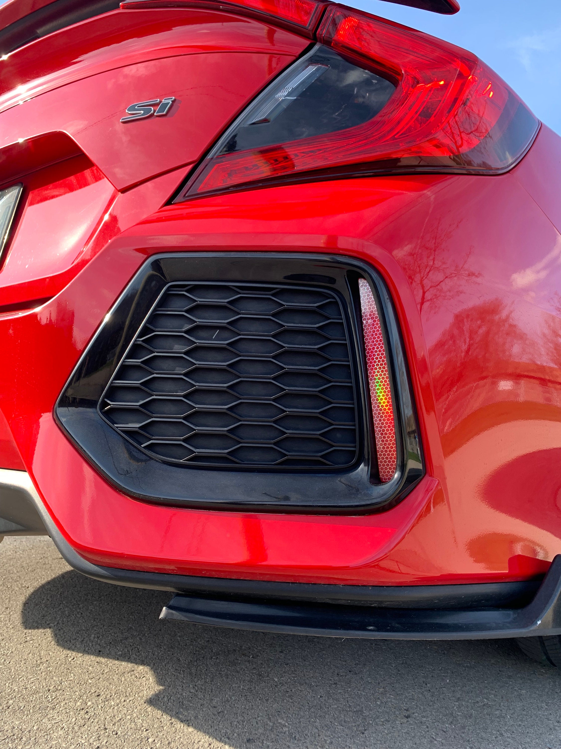 Civic 10th gen pre-cut bumper reflector tint trim 2016-2021 + (Kit)