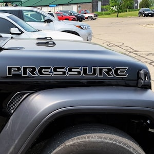 Wrangler/Rubicon benutzerdefinierte Text Motorhaube Aufkleber für jeep (2 Farbtöne oder 1 Farbton)