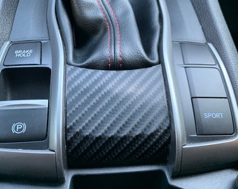 Civic 10th gen Pre-cut Carbon fiber center console decal \sticker 2016-2021