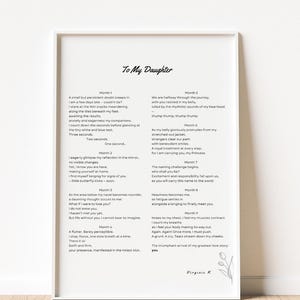 Poema para impressão para minha filha | Poema para mãe | Presente para mãe de menina | Poema para gravidez | Arte de parede para mãe | Presente para o dia das mães | Poema para bebê | DOWNLOAD INSTANTÂNEO