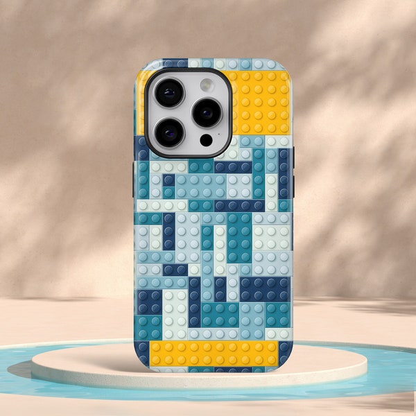 Toy Bricks Phone Case Colorful Pattern Cover for iPhone 15 14 13 12 11 Pro Max, X, XS, Ultra, Pro, Magsafe, Hard, Tough