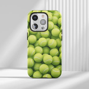 Tennis Balls Pattern Phone Case: Vibrant Hard Shell for iPhone, Samsung, Huawei, Google Pixel, XiaoMi Phones