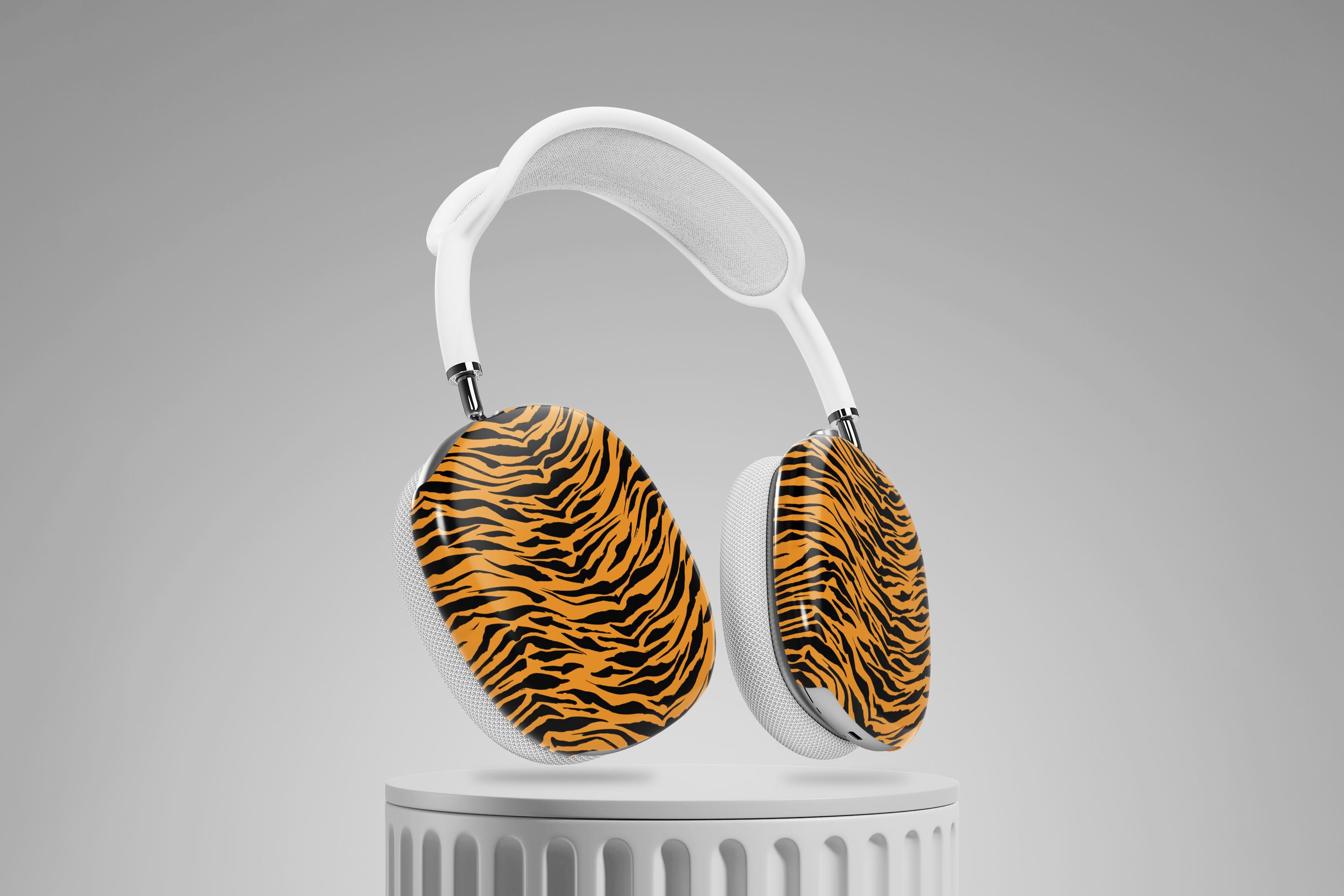 【MUZIK TIGER】Retro Graphic Tiger 2 Airpods Max Case Tiger AirPod Max Case Animal Pattern Cover AirPod Max AirPod