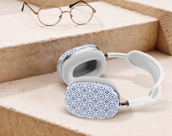 Blue Mediterranean Mosaic Tiles AirPod Max Case: Stylish Protection