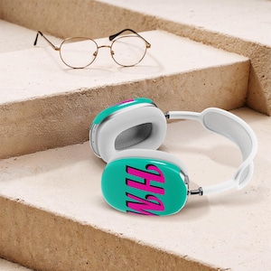 AirPods Max Case with Initials – Custom Glossy Monogram Cover | Unique Gift for Him & Her