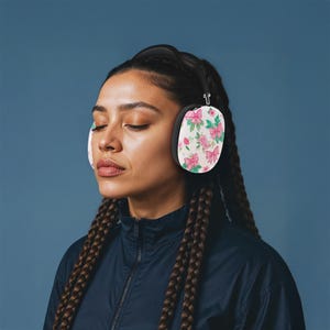 Pinke Schleifen AirPod Max Hülle: Blumen Charm Romantische Kopfhörer Hülle