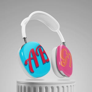Monogram AirPods Max Case – Personalized Letter Design | Premium Glossy Protective Cover