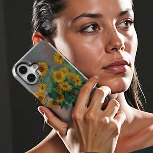 Monet Sunflowers Phone Case: Impressionist Floral Art for iPhone, Samsung, Huawei, Google Pixel, XiaoMi Mobile Phones