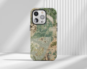 Green Phone Case Vintage Collage Aesthetic Cover for iPhone 16 15 14 13 12 Pro Max, Ultra, Pro, Samsung, Huawei, Pixel, XiaoMi  Magsafe