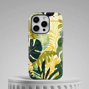 Tropical Colorful Phone Case Leaves Cover for iPhone 16 15 14 13 12 11 Pro Max, X, XS, Ultra, Pro, Magsafe, Hard, Tough