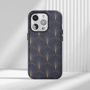 Art Deco Pattern Phone Case: Protective Hybrid Design for iPhone, Samsung, Huawei, Google Pixel, XiaoMi Phones