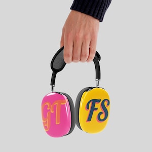 Glossy Custom AirPods Max Case – Large Initial Monogram Design | Personalized Apple Headphone Cover