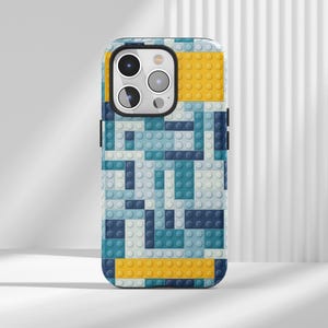 Toy Bricks Phone Case: Colorful Pattern, Hard Tough Cover for iPhone, Samsung, Huawei, Google Pixel, XiaoMi Mobile Phones