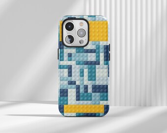 Toy Bricks Phone Case: Colorful Pattern, Hard Tough Cover for iPhone, Samsung, Huawei, Google Pixel, XiaoMi Mobile Phones