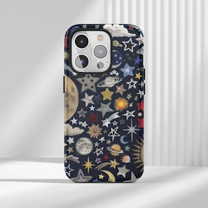Space Phone Case Vintage Collage Aesthetic Cover for iPhone 16 15 14 13 Pro Max, Ultra, Pro, Samsung, Huawei, Google Pixel, XiaoMi  Magsafe