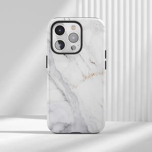 Elegant Marble Pattern Phone Case: Wireless Charging Compatible for iPhone, Samsung, Huawei, Google Pixel, XiaoMi Phones