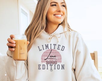 18th Birthday Gift: Personalized Hoodie for Sister with Name and Year – Original Gift for Granddaughter – Godchild Hoodie