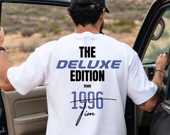 Personalized 30th Birthday T-Shirt for Men, Vintage Name Gift T-Shirt, Deluxe Edition Back Print Shirt, 30th Birthday Gift Idea