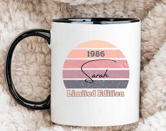 Gift idea for a woman's 40th birthday – Personalized mug with name, creative gift idea for girlfriend & family, birthday present for her