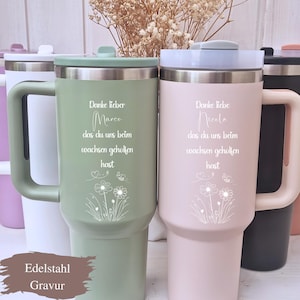 Educator gift thermo mug personalized farewell gift educator with heart thank you farewell educator educator cup gifts