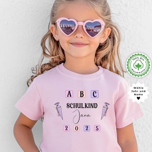 First Day of School T-Shirt Personalized Gift, Back to School First Grade Shirt, 1st Grade Preschool T-Shirt, Back to School Elementary School Organic Cotton