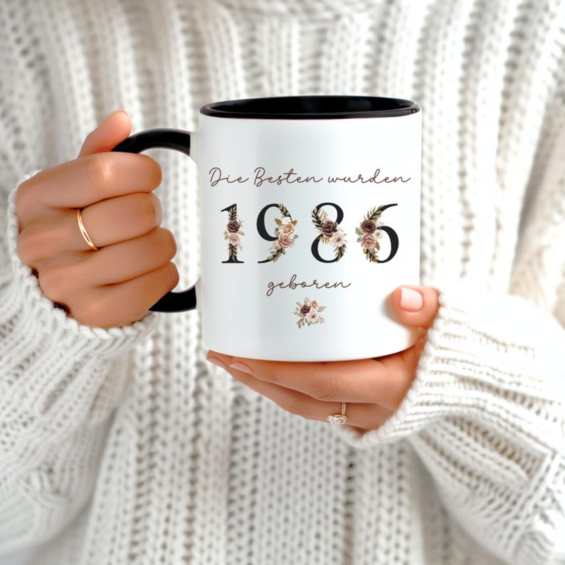 Geburtstagsgeschenk für sie zum 40. Geburtstag – Personalisierte Kaffeetasse Frau, zeitlose Geschenkidee für Freundin + Familie Kollegen