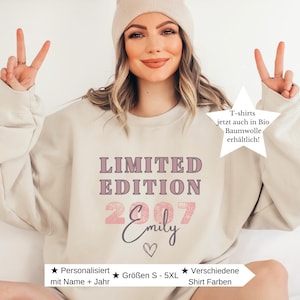 Gift 18th birthday girl personalized Limited Edition birthday shirt 18th birthday gift girlfriend gift for 18th birthday