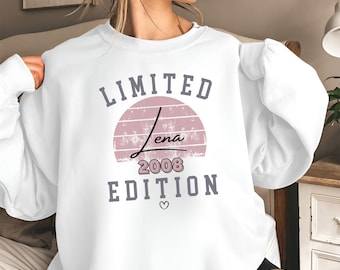 18th Birthday Gift for a Girl – Personalized Sweater with Name & Year – Birthday Gift for a Daughter/Girlfriend