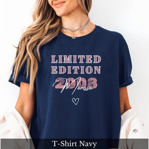Personalisiertes T-Shirt zum 18. Geburtstag Mädchen – Geschenkidee mit Name & Jahr – Geburtstagsgeschenk Tochter Freundin