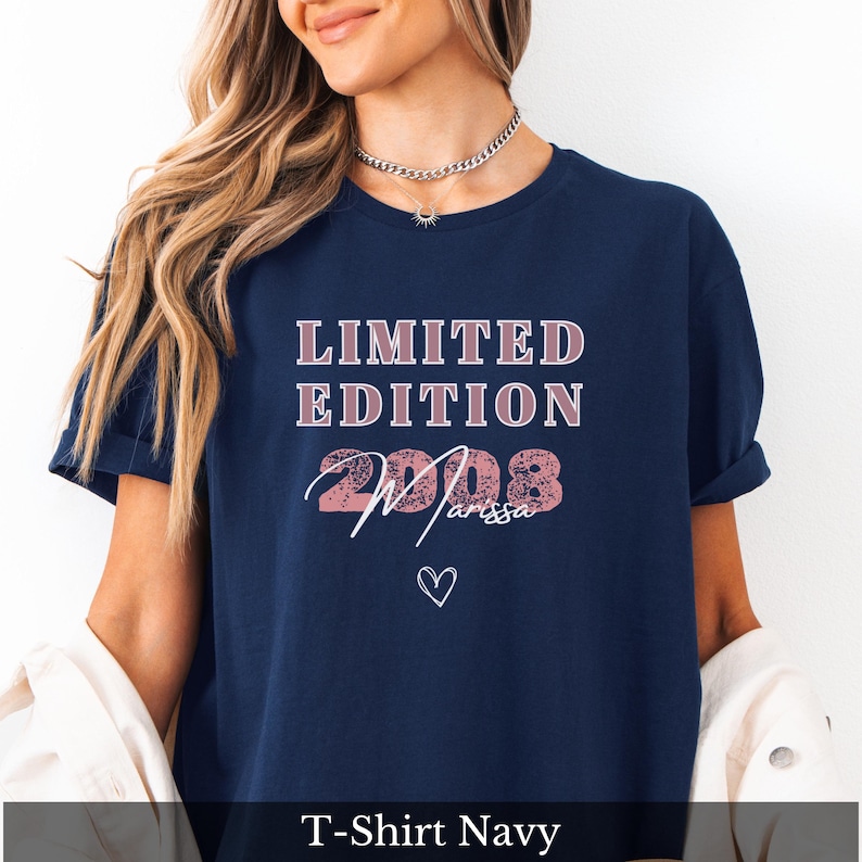 Personalisiertes T-Shirt zum 18. Geburtstag Mädchen – Geschenkidee mit Name & Jahr – Geburtstagsgeschenk Tochter Freundin