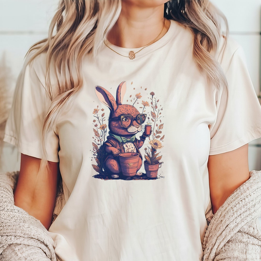 Fairycore Tshirt Cottagecore Shirt Cute Rabbit T Shirt Spring ...
