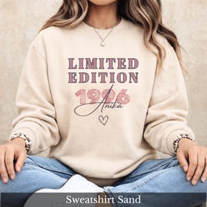 30. Geburtstag Frau, Personalisiertes Geburtstagsgeschenk Frau, Personalisierter Pullover mit Jahrgang und Name, Geschenkidee Frauen