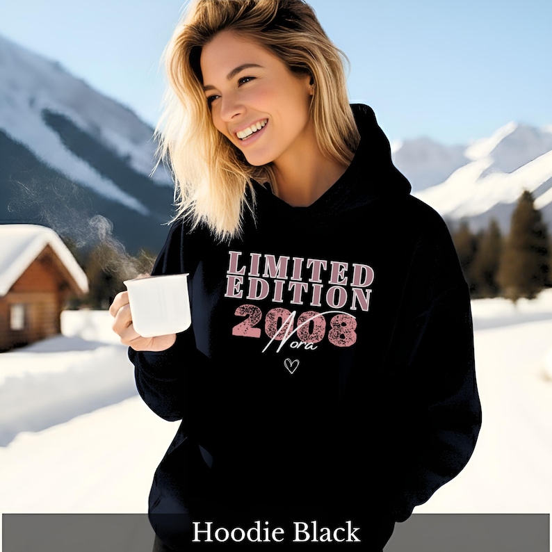 18th Birthday Hoodie – Gift for Daughter – Personalized Name and Year – Hooded Sweatshirt for Teenagers – Birthday Gift image 16