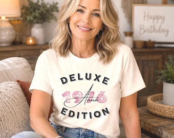 50. Geburtstag Frau T-Shirt personalisiert, Geburtstagsshirt Frauen 1976,Geschenk zum Runden Geburtstag Deluxe Edition zum 50ten Damen Shirt