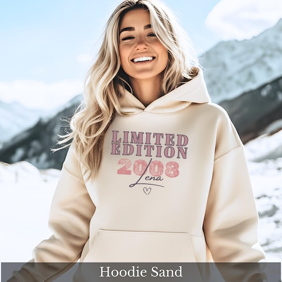 18. Geburtstag Hoodie – Geschenk Mädchen Tochter – personalisiert Name Jahr – Kapuzenpullover Jugendliche Geburtstagsgeschenk