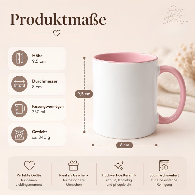 Lustige Tasse 50. Geburtstag Frau personalisiert mit Name, witziges Geburtstagsgeschenk für Schwester, Freundin oder Mama, Kaffeetasse Ü50 Bild 5