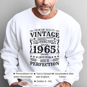 Gift 60th Birthday Man Father&#39;s Day Gift Birthday Gift Personalized T-Shirt Gift Dad 1965 Limited Edition Gift Idea Grandpa