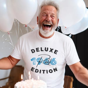 Gifts for a man's 60th birthday – Men's 60th birthday T-shirt, birthday gift for men, personalized shirt with name & year of birth
