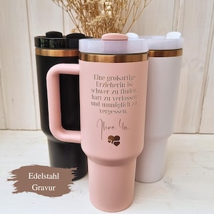 Farewell gift educator personalized thermo mug, gift educator with heart thank you farewell educator educator cup gifts