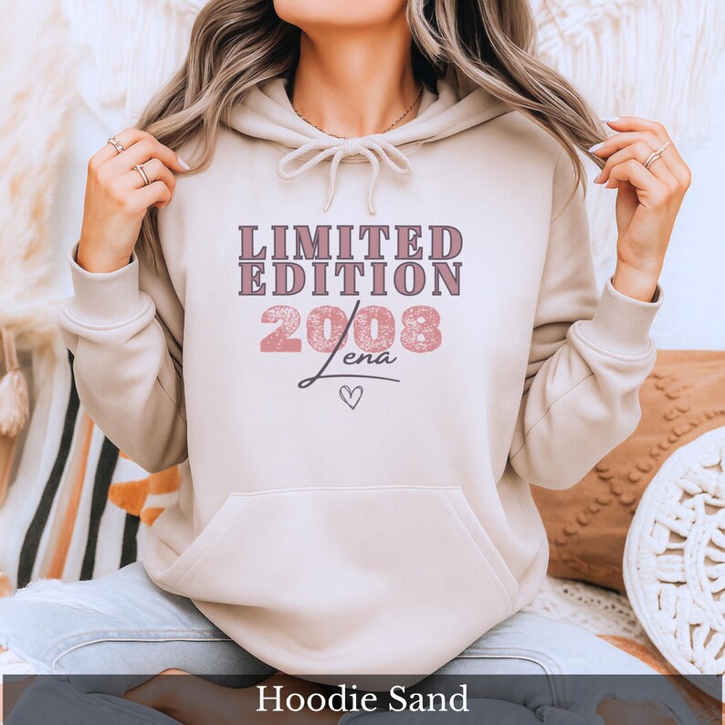 18th Birthday Hoodie – Gift for Daughter – Personalized Name and Year – Hooded Sweatshirt for Teenagers – Birthday Gift image 15