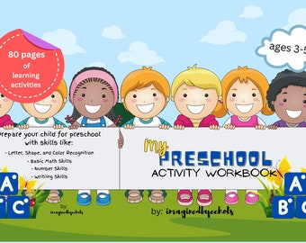 My Preschool Activity Workbook (printable)- Digital Download