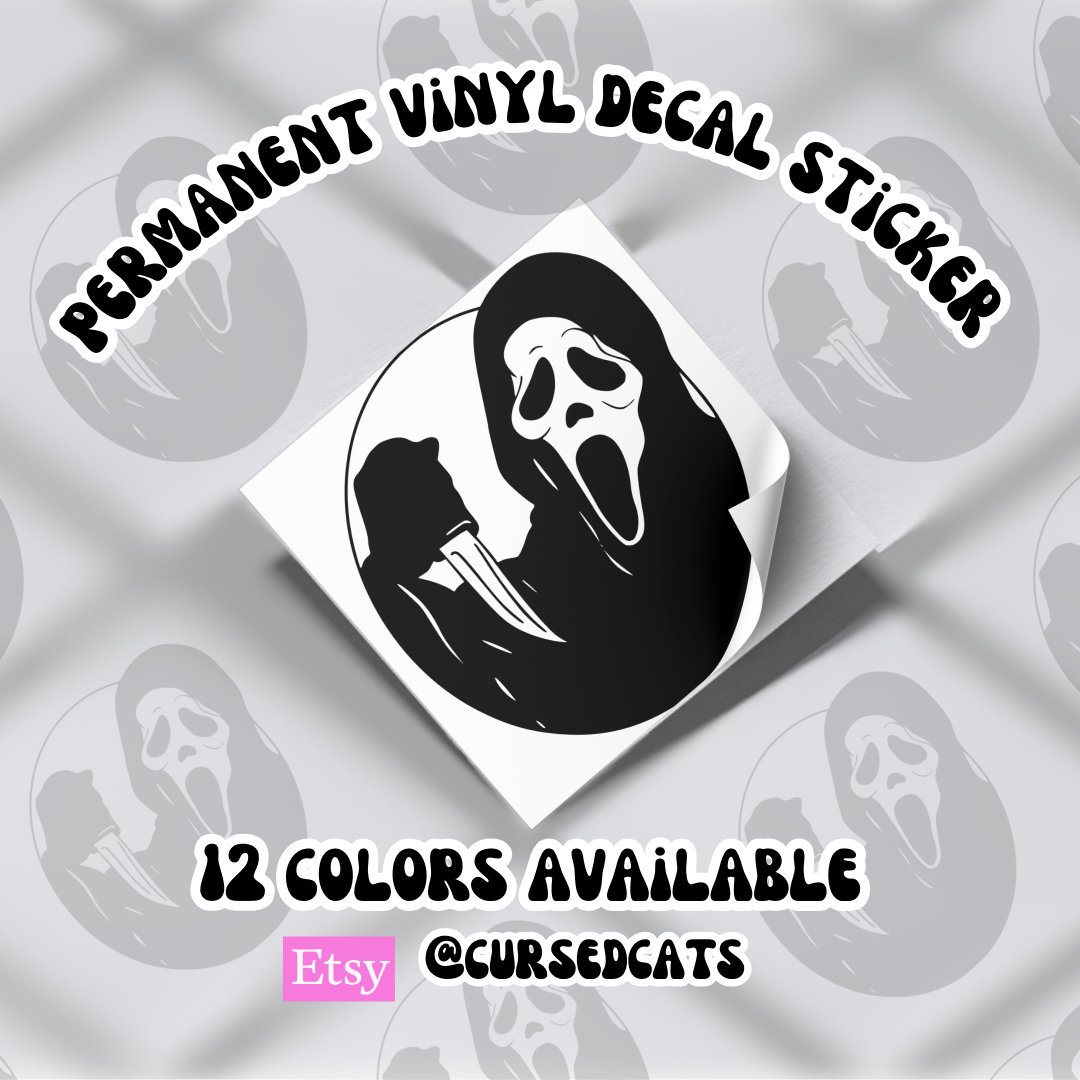 Horror Movie Sticker, Y2k Sticker, Sticker Make Scream, Spooky Ghost  Sticker, Halloween Sticker, Spooky Basket for Girlfriend, Scary Face 