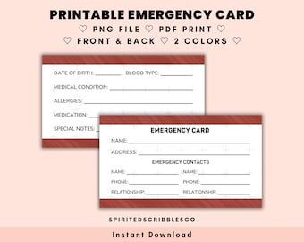 Kids Printable Emergency Card in - Il 340x270.6251537401 Fsie 