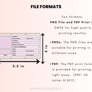 Kids Printable Emergency Card in Case of Emergency ICE Tag Contacts ...
