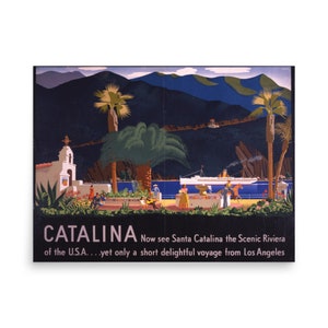 Turismo vintage de Catalina Póster