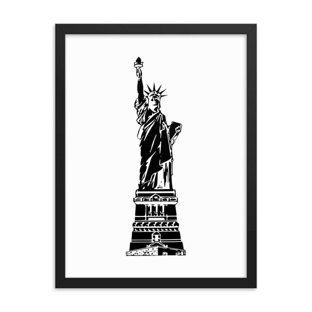Vintage Statue of Liberty Poster Etsy