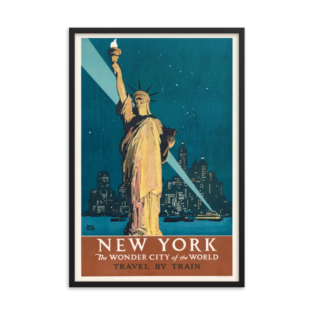 New York: the Wonder City of the World Travel Poster - Etsy