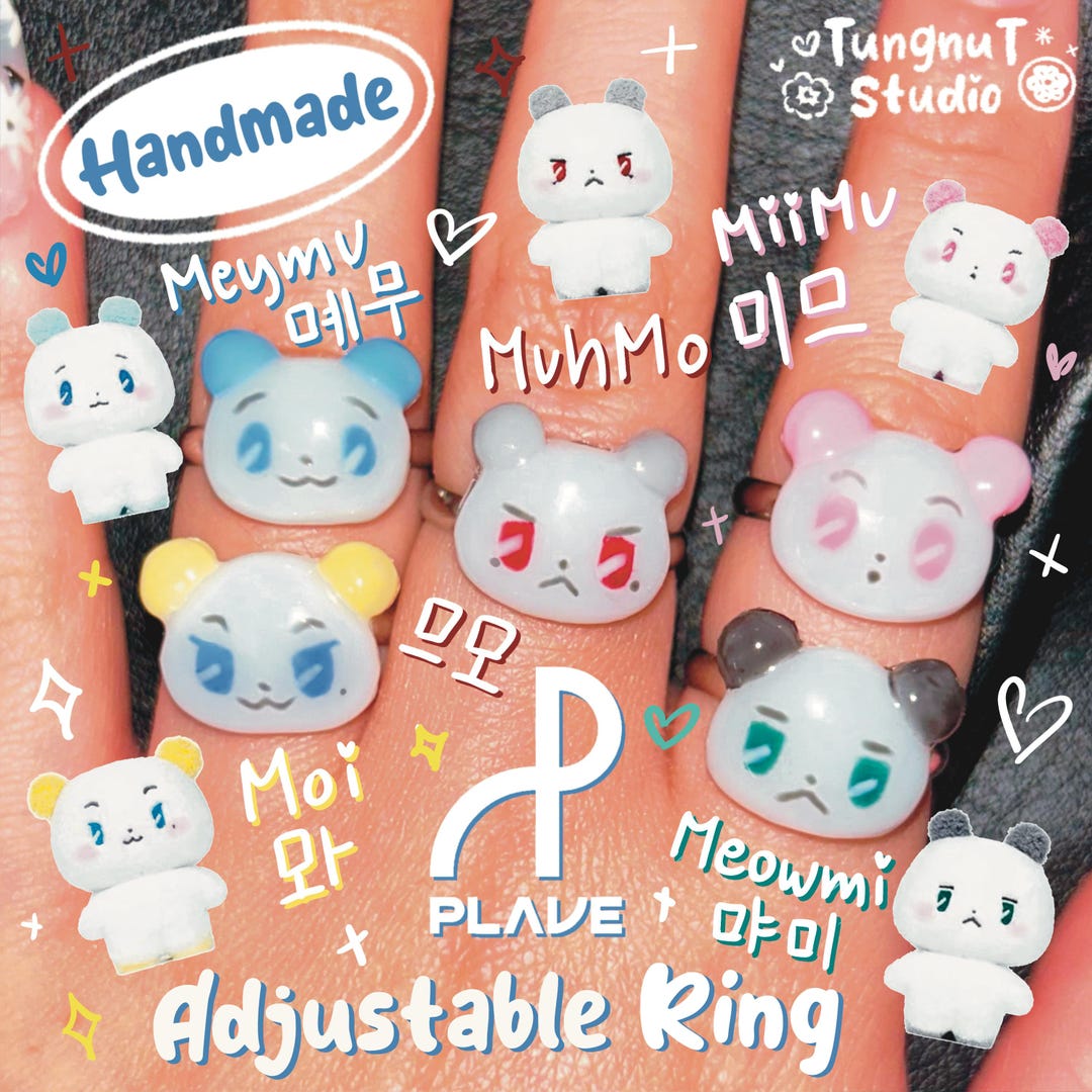 PLAVE MMMM Fanart Ring : Handmade Kpop Free Size Adjustable Ring