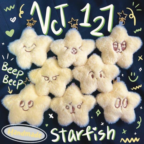 Peluche de estrella de mar de NCT 127 hecho a mano: llavero de juguete Beep Beep del KPOP