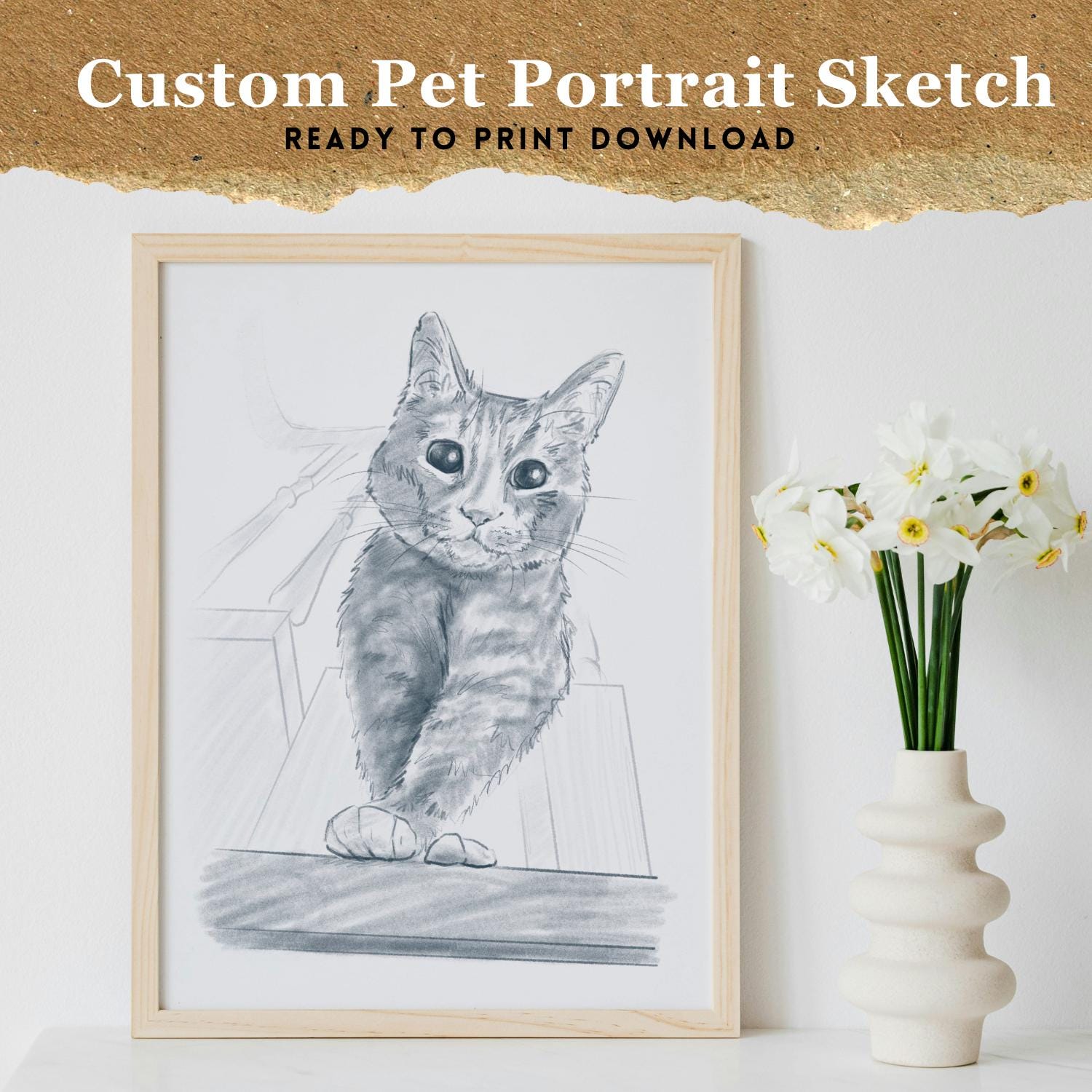 Custom Pet Portrait | Hand-drawn Pencil Sketch (digital Download) - Etsy